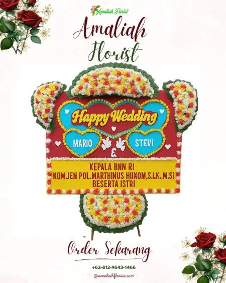 Papan Bunga Pernikahan Karang Timur